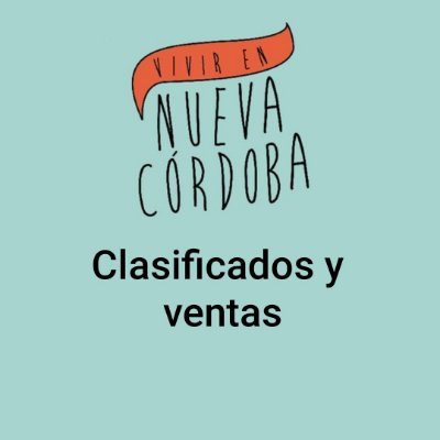 Para RT a ventas, seguí la cuenta y coloca $
Twitteá lo que encontraste, perdiste, regales o quieras saber sobre Nueva Cordoba.
CBA- ARG 🇦🇷