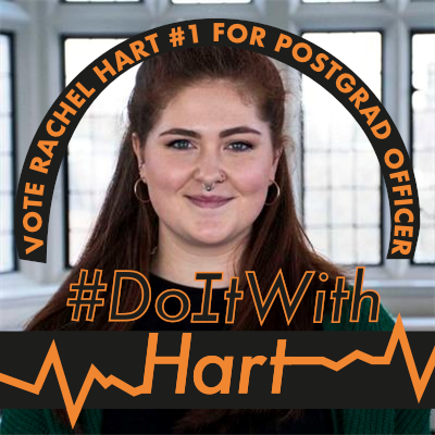 DoItWithHartPG's profile picture. For too long postgrads haven't been properly represented by NUSU. Vote Rachel #1 for postgrad officer to change this #DoItWithHart