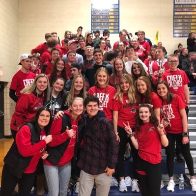 Indian Creek HS Student Section 🔴⚫️ #BackThePack🐾🐺