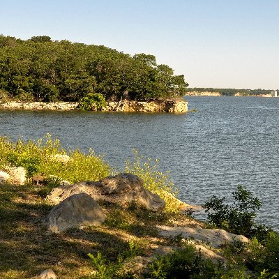 Beautiful high bluffs along the shores of Lake Texoma just an hour north of Dallas.