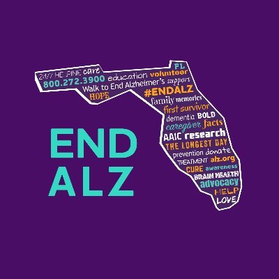 Proud to serve Floridians from Citrus County throughout the Tampa Bay Area down to Naples. Our vision is a world without Alzheimer's. #AlzFL #ENDALZ 💜