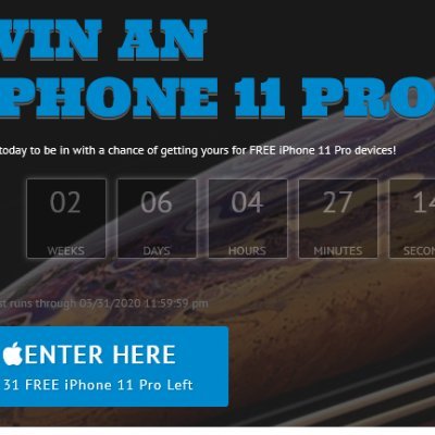 Follow us and get a chance to win an iPhone 11 Pro Max
iPhone 12 Pro 2022 Giveaway | 3 MONTHLY Winners