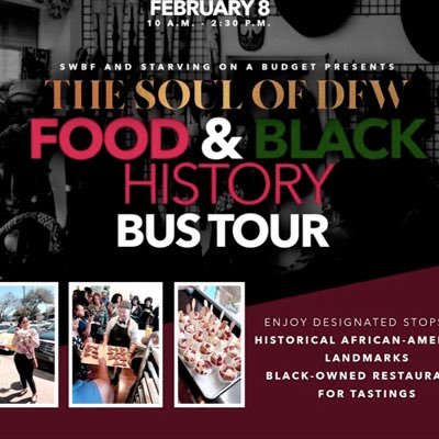More than just a bus tour...it's an EXPERIENCE! What better way to explore Black culture than through food & history?
