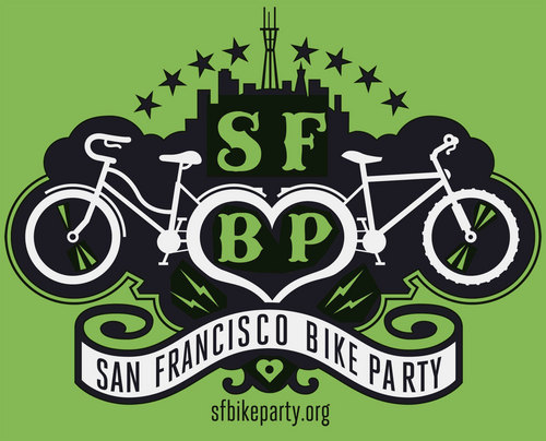 SF Bike Party builds community through biking. It takes place on the first Friday of every month and celebrates biking for all types of riders to enjoy.