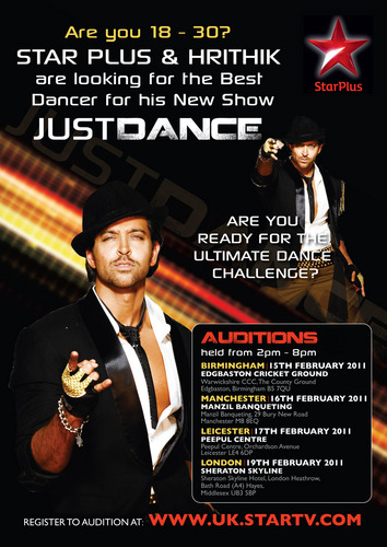 'JUST DANCE' the biggest dance show of the year. Auditions will take place around the UK during February 2011 where 20 finalist's compete to win