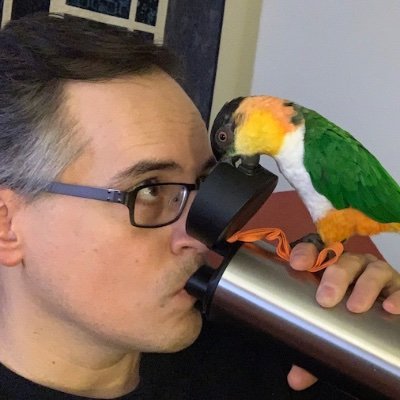 ceramicatheist's profile picture. Keeper of Izzy the Black-Headed Parrot. iOS app developer. Glider pilot. Also @ceramicatheist.com at you know where