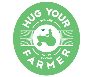 Hug Your Farmer is a project from Love Tomorrow Today that supports the good food movement. Go local. You are what you eat.