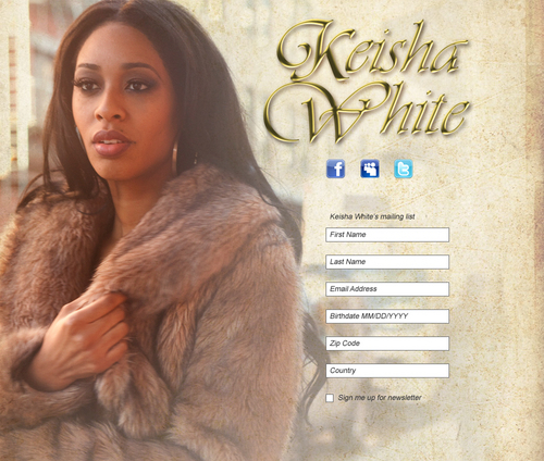 New Keisha White Twitter
Singer/Songwriter Pop/R&B
for booking pls email booking@keishawhite.com