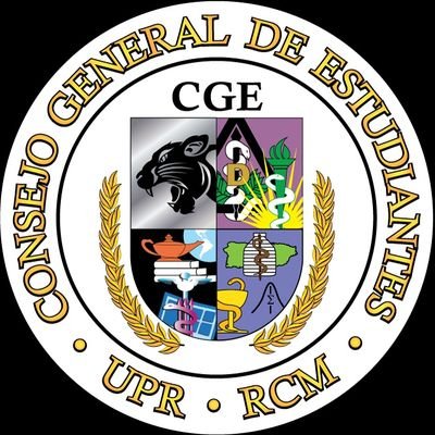 Página Oficial de Twitter del Consejo General de Estudiantes del Recinto de Ciencias Médicas (@rcmupr). Email: cge.rcm@upr.edu