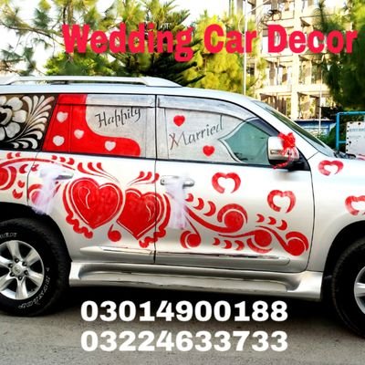 Wedding Car Decor
easily washable glitter paints by Saad Bashir
contact us at
03014900188
03224633733