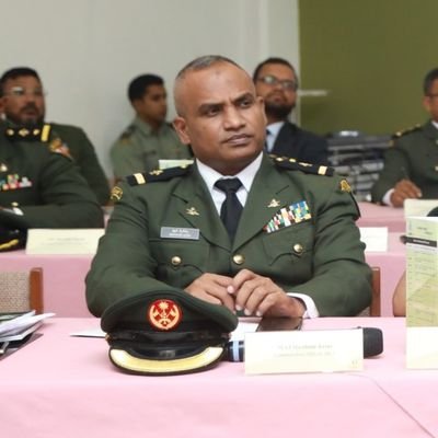 Major Retired Ibrahim Azim, Former MNDF information officer.