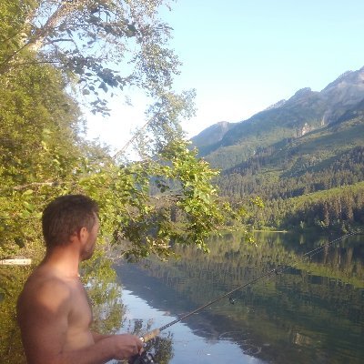 Loving living in the mountains of Alaska with miles of wilderness all around me and a gorgeous lake out my front door to skinny dip in during the summer.