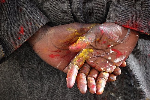 artiste peintre . live painting