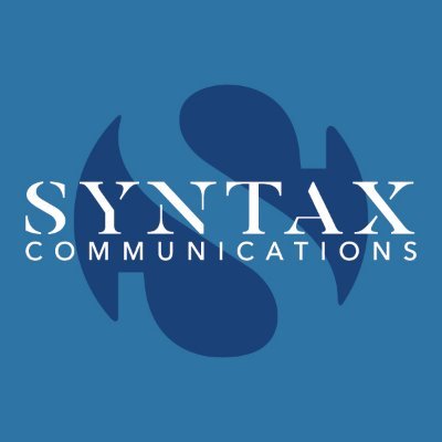 syntaxcom's profile picture. A value-driven communications agency providing customized PR services to leading brands and corporations.
