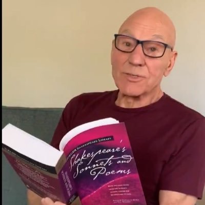 Just made this account to retweet Patrick Stewart reading Sonnets.