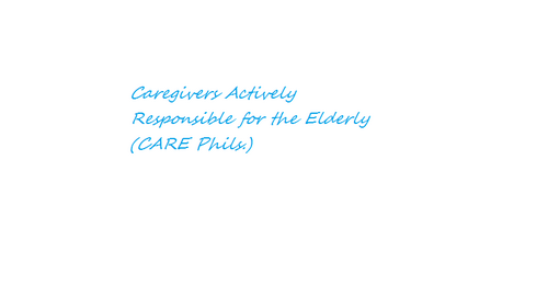 Caregivers Actively Responsible for the Elderly.

CARE.LOVE.