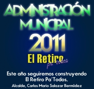 Administración Municipal, liderada por el ingeniero, Carlos Mario Salazar Bermúdez con criterios gerenciales que le han valido el calificativo de admón modelo