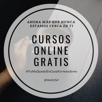 Cursos online 100% gratuitos homologados por el SEPE.
Ofrecidos por @Mainfor