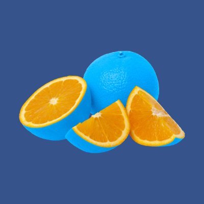 Oranges are blue.