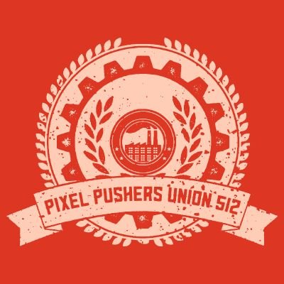 Pixel Pushers Union 512 is a worker-owned game dev cooperative.  Working on our crowd-brawler, @TonightWeRiot