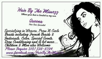 Specializing in Hair CARE & GROWTH Talented in ALL braids, extensions including Full/Partial weaves, Closures & MORE! CONTACT HairByTheMiSseZz@gmail.com 4 Appts