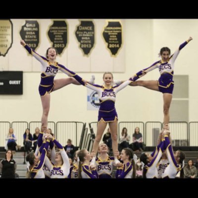 BELVIDERE VARSITY CHEER! BUC NATION💜💛 #gobucs