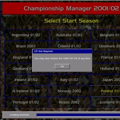 Championship Manager 01/02 - Polish Ekstraklasa with no goalkeepers.