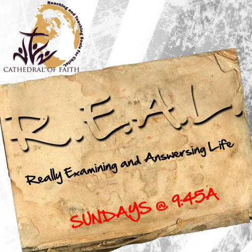 REALministry's profile picture. REAL Ministry-- Young Adult Ministry lead by Rev James E. Payne at Cathedral of Faith Baptist Church.
Really 
Examining 
And Answering
Life!!!!