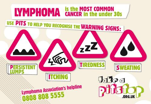 Lymphoma Association's campaign to raise awareness of lymphoma - the most common cancer in the under 30s. Take a quick PITStop to recognise the symptoms early!