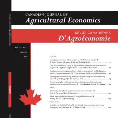 The flagship journal of @CAES_AgEcon, highlighting theoretical, applied, and policy-related issues in food, agricultural, resource, and environmental economics