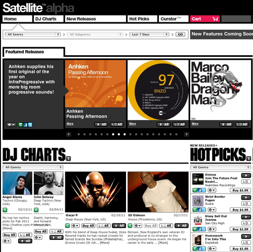 Satellite builds on a 17 year tradition of selection, presentation and guidance to launch the world's most innovative dance music download store.