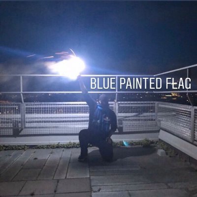 Blue Painted Flag Profile
