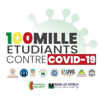 100ketudiantsn's profile picture. 100milletudiantsn contre le Covid-19 est un programme national regroupant les étudiants des universités publiques du Sénégal pour faire face à la pandémie.