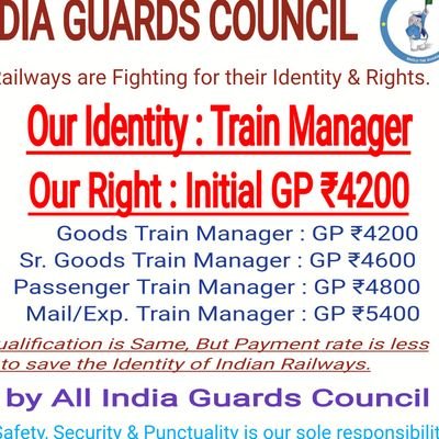 This campaign has been launched to raise voices of Train Manager of Railways who r A victim of discrimination, inspite of working in most Inhuman condition.