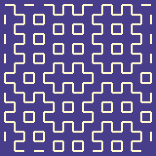 Artbot based on @anniek_p and @maths_kath’s #mathartchallenge! Randomly generated patterns inspired by hitomezashi embroidery. Made with https://t.co/XpDuja7Q2I