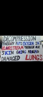 Decompression Therapy, puts OXYGEN into your Bloodstream through the SKIN By passing Damaged LUNGS 🫁