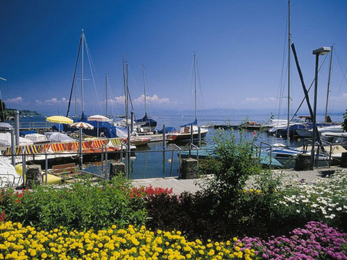 Lake Constance is a lake on the Rhine at the northern foot of the Alps, and consists of three bodies of water: the upper lake, the lower lake, and the Seerhein.