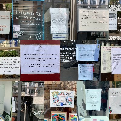 VitrinesCovid19's profile picture. Défi collaboratif « Nos vitrines parlent à l’heure du confinement » #VitrinesEnConfinement #VetrineInQuarantena #WindowInLockdown by @UParisNanterre et @CNRS