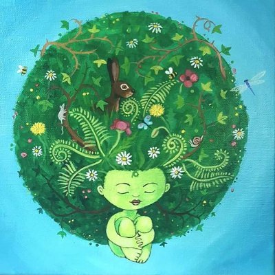 Painting - The Spirit of Wild Gardens, artist credit @k_creatures