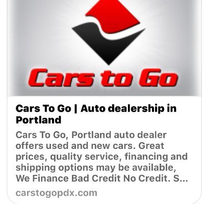 CARS TO GO is a FAMILY OWNED business that has been open for over 20 years and have an A + rating with the BETTER BUSINESS BUREAU!! I would also like to mention