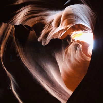 The Heart at Antelope Canyon. Picture by my daughter. Slot canyons come from unrelenting, persistent and destructive erosion. Hidden below is true beauty.