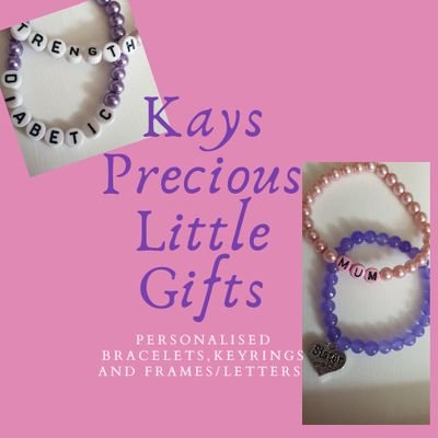 Handmade gifts from Bracelets, Keychains & more all personalised just for you, any word or names or charms , get in touch for prices. I will post worldwide.