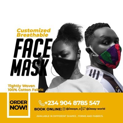 fashion designer. we deal on mass production of face mask. 😷