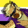 OkayDirk's profile picture. Legally Dirk Lalonde - Enby (they/it) - Asexual - Married. Hella Jeff Tattoo. CW: Decapitated. pfp: @little_rocket cover: @AegiroC