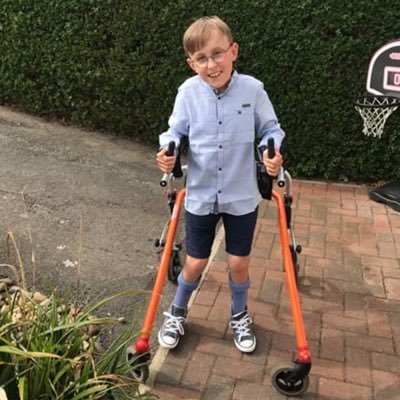 Tobias is 12 and has cerebral palsy. He’s walked a marathon and completed an Ironman to raise money for charity. Total so far is £167,000.