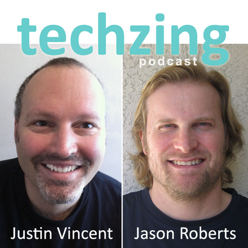 TechZing is an informal chat show hosted by Justin Vincent & Jason Roberts. If you're a hacker, you'll probably like our show ;)