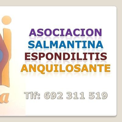 ASEA Asociación Salmantina de Espondilitis
C/ Gran Capitán, (Casa de las Asociaciones)
Tlf: 692 311 519