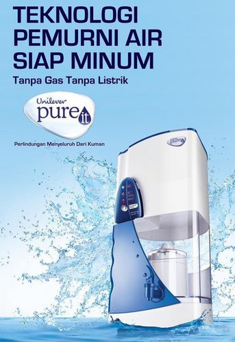 PURE-IT WATER PURIFIER (PEMURNI AIR SIAP MINUM)

Unilever PUREIT telah berhasil mengganti… 1.Galonlogy, 2.Refillogy, 3.Pancilogy menjadi TECHNOLOGY!