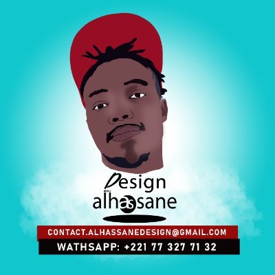 Alhassane Sylla, Producteur visuel, Manager et Directeur artistique, graphiste montions design de suis de Guinée Conakry.