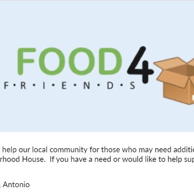 We wanted to start something to help our local community for those who may need additional food or support during this time.